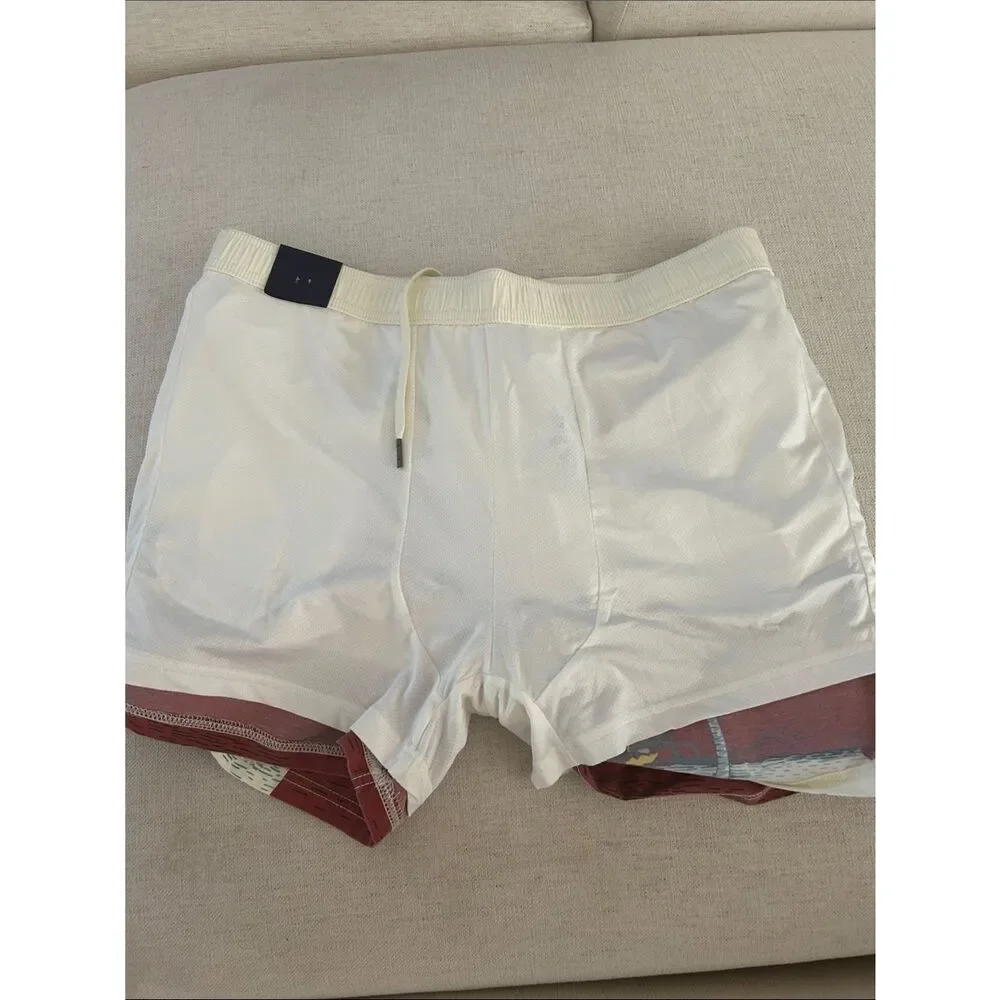 Fair Harbor The Bungalow 5” Swim Trunk in Beach Sunset, a size XXL, NWT